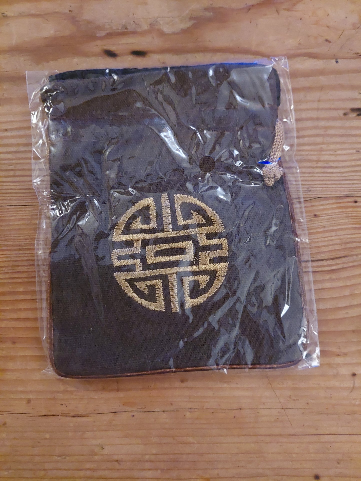Cotton pouch with Shou symbol