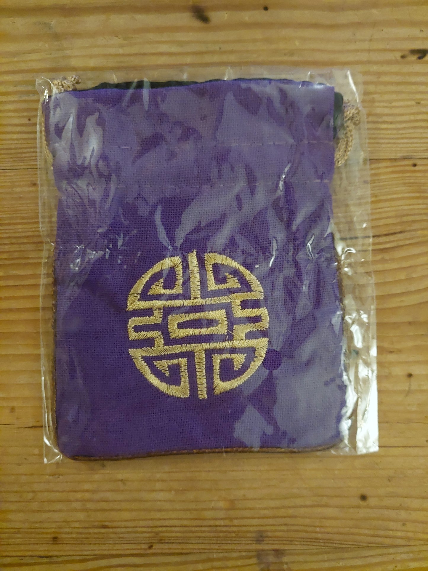 Cotton pouch with Shou symbol