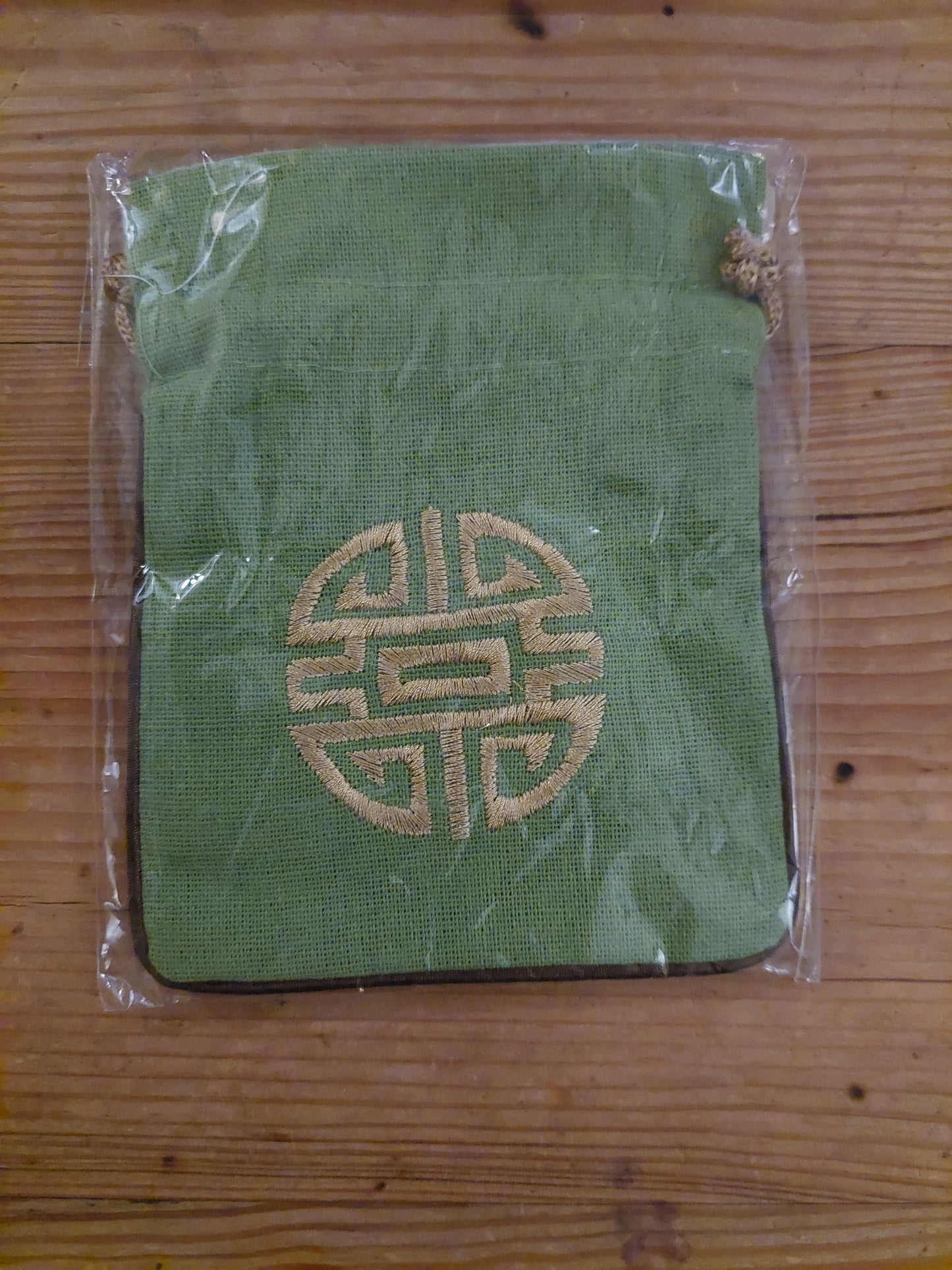 Cotton pouch with Shou symbol