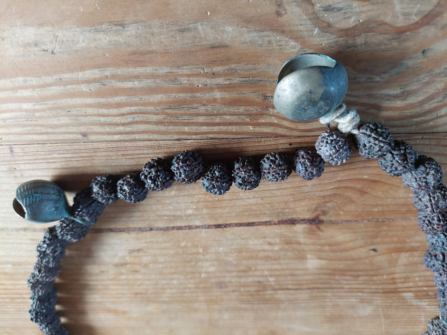 Old Nepalese shamanic rudraksha necklace #2