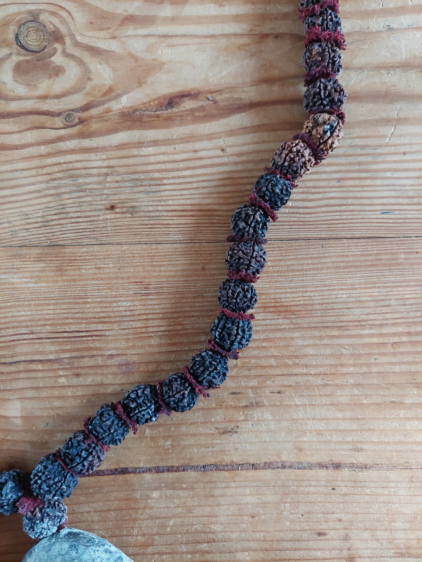 Old Nepalese shamanic rudraksha necklace #3