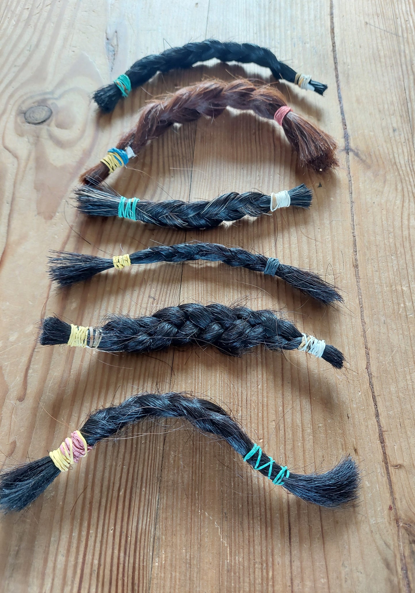 Horse mane hair braids