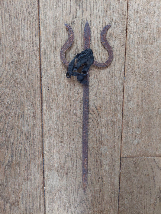 Old Nepalese iron trident, medium size #6
