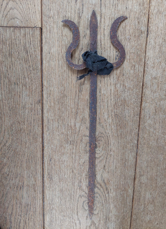 Old Nepalese iron trident, medium size #7