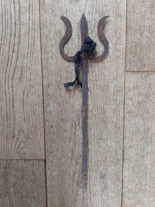 Old Nepalese iron trident, medium size #9