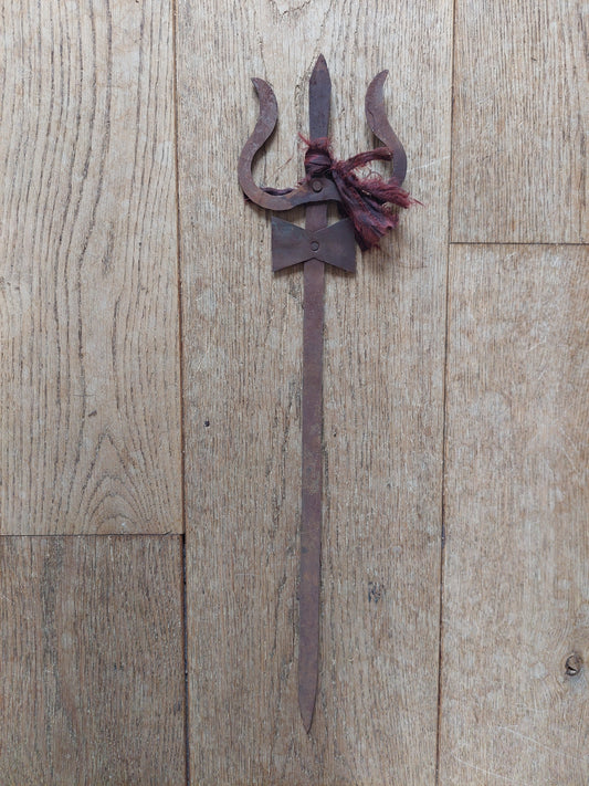 Old Nepalese iron trident, medium size #10