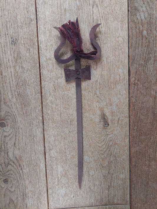 Old Nepalese iron trident, small size #4