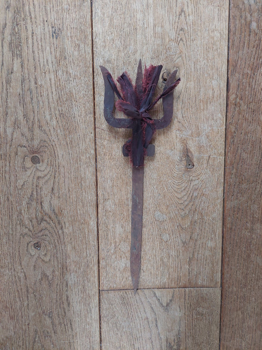 Old Nepalese iron trident, small size #6