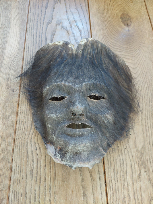 Antique Nepalese yak hide mask #1