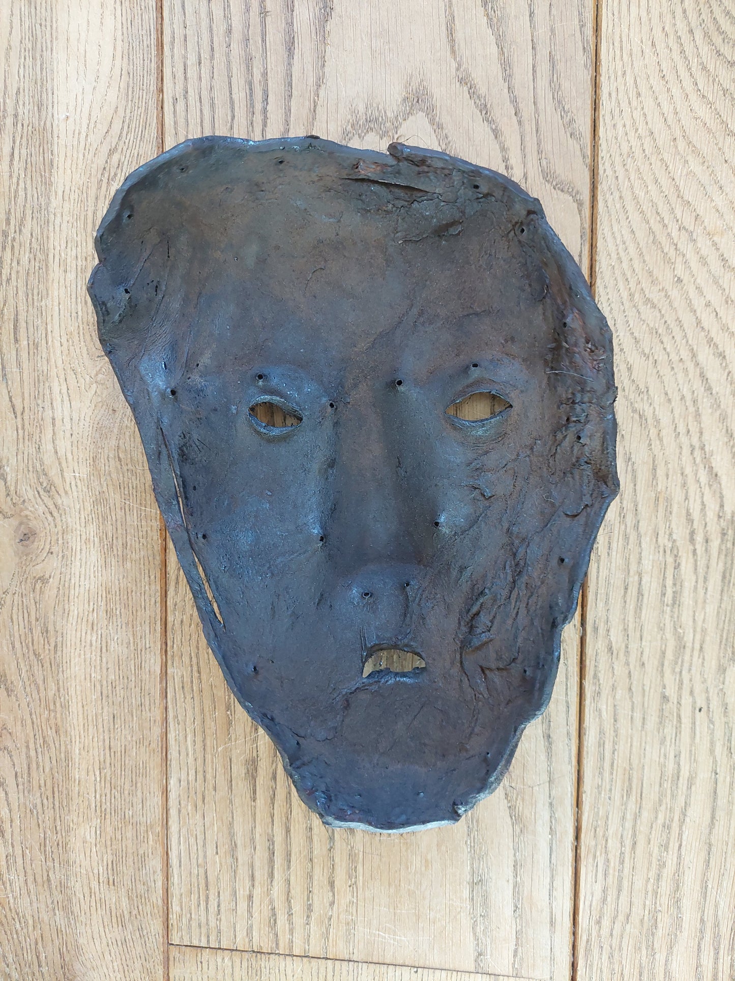 Old Nepalese yak hide mask #2