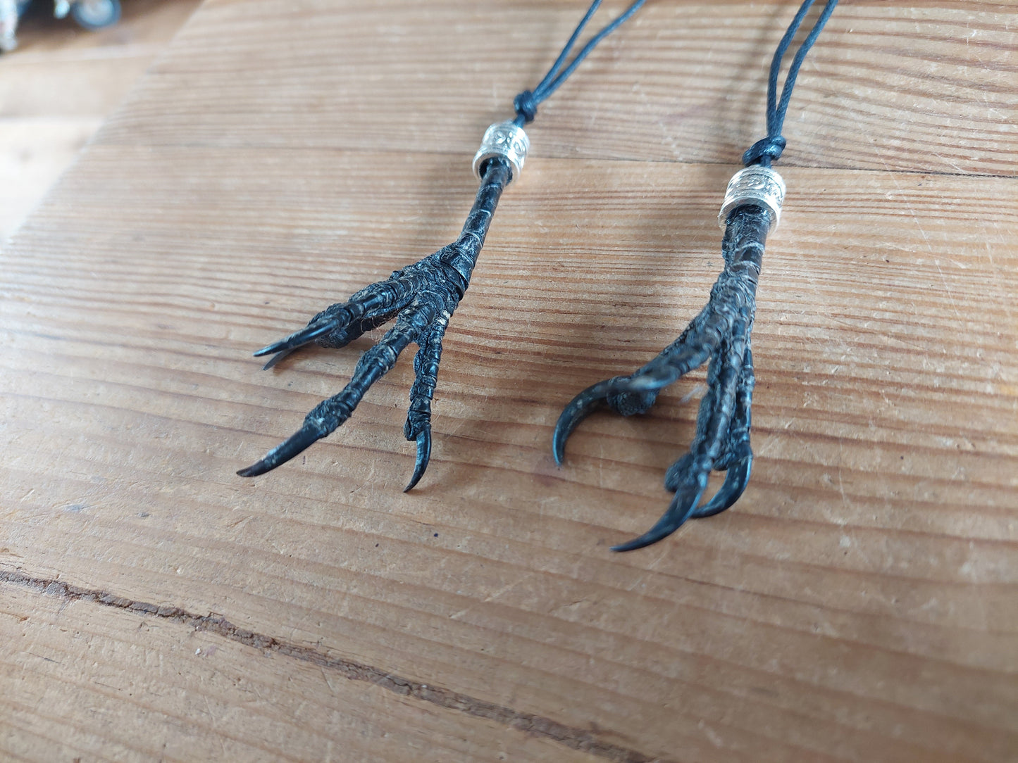Crow claw amulet necklace