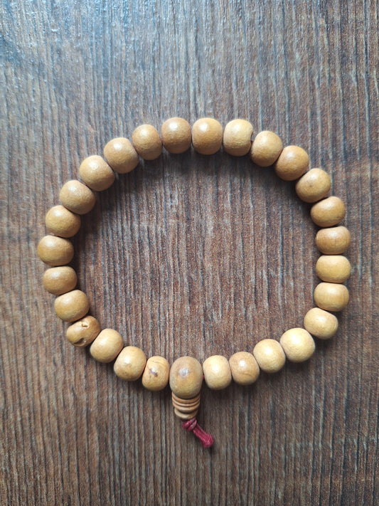 Vintage Tibetan sandelwood mala bracelet, crafting project