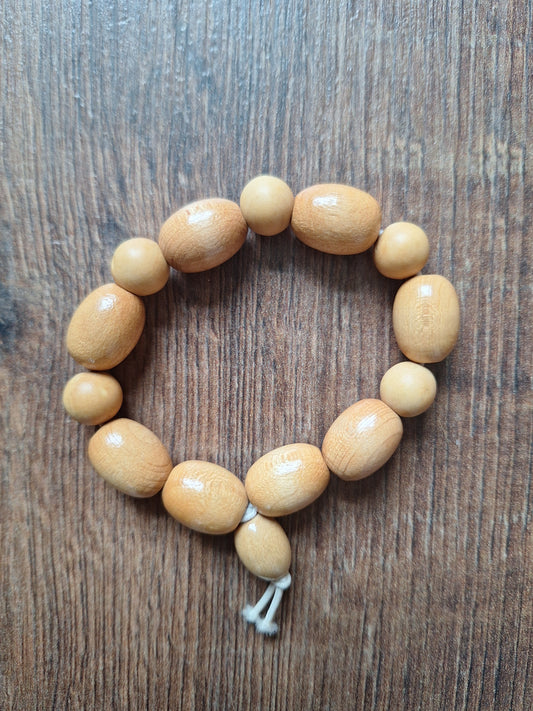 Vintage Tibetan wooden mala bracelet
