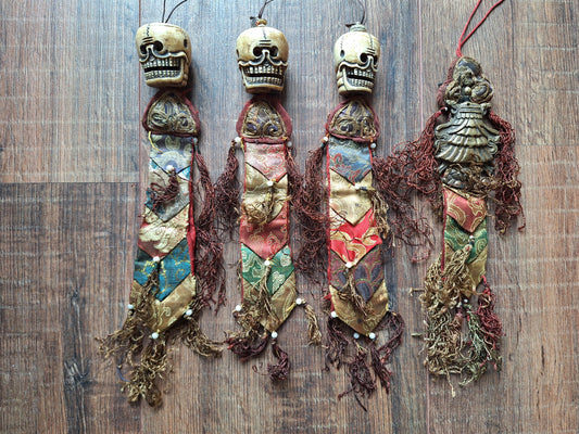 Vintage Tibetan amulet wallhanger