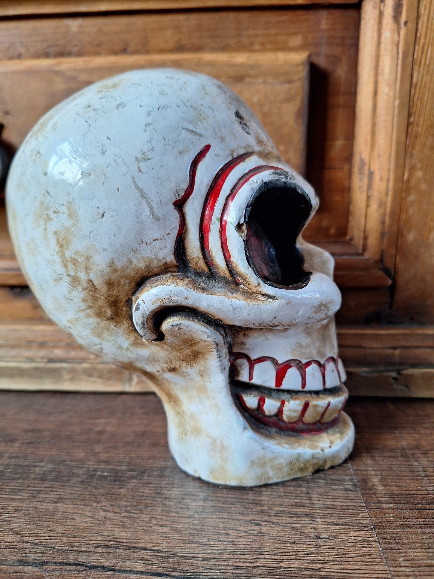 Old Nepalese wooden Citipati skull