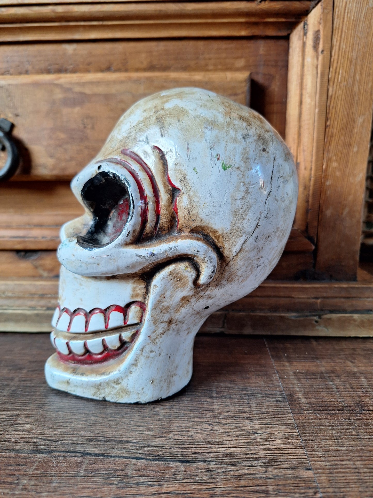 Old Nepalese wooden Citipati skull