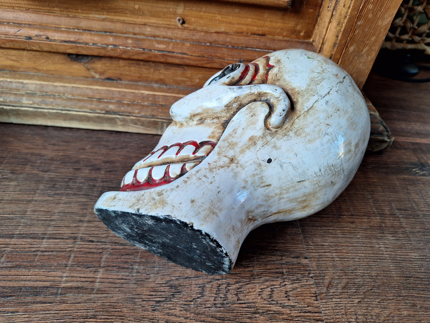 Old Nepalese wooden Citipati skull