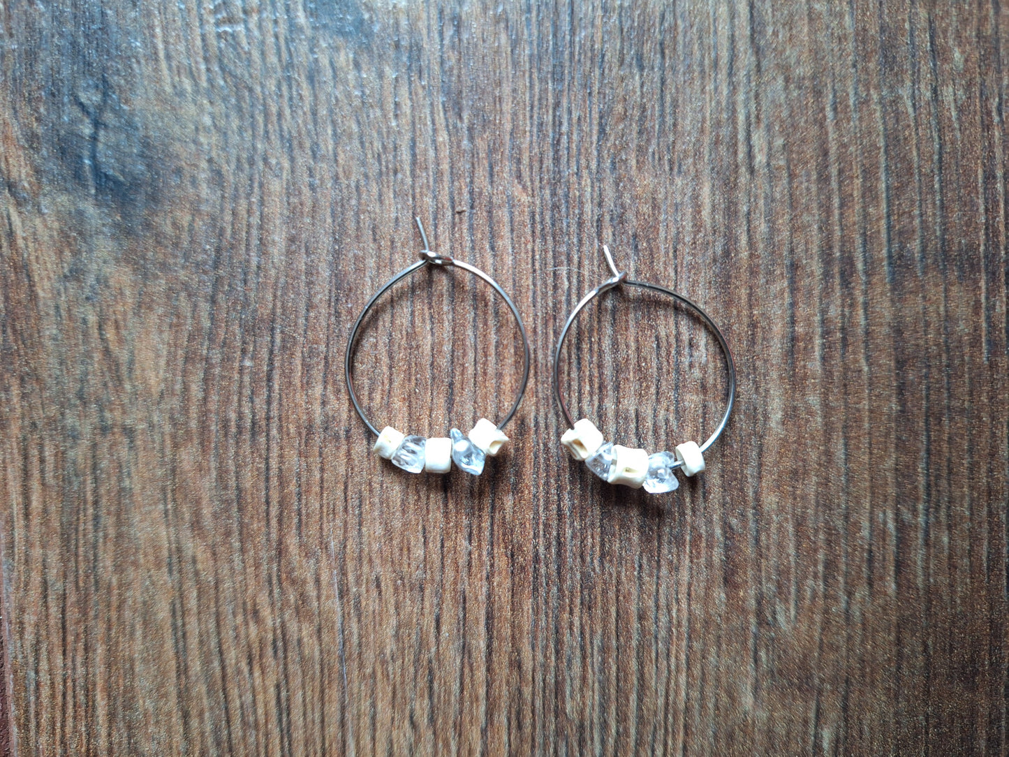 Shark vertebrae amulet earrings