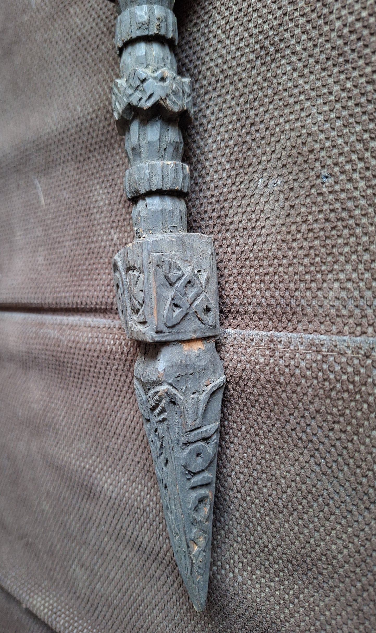 Antique wooden phurba #34