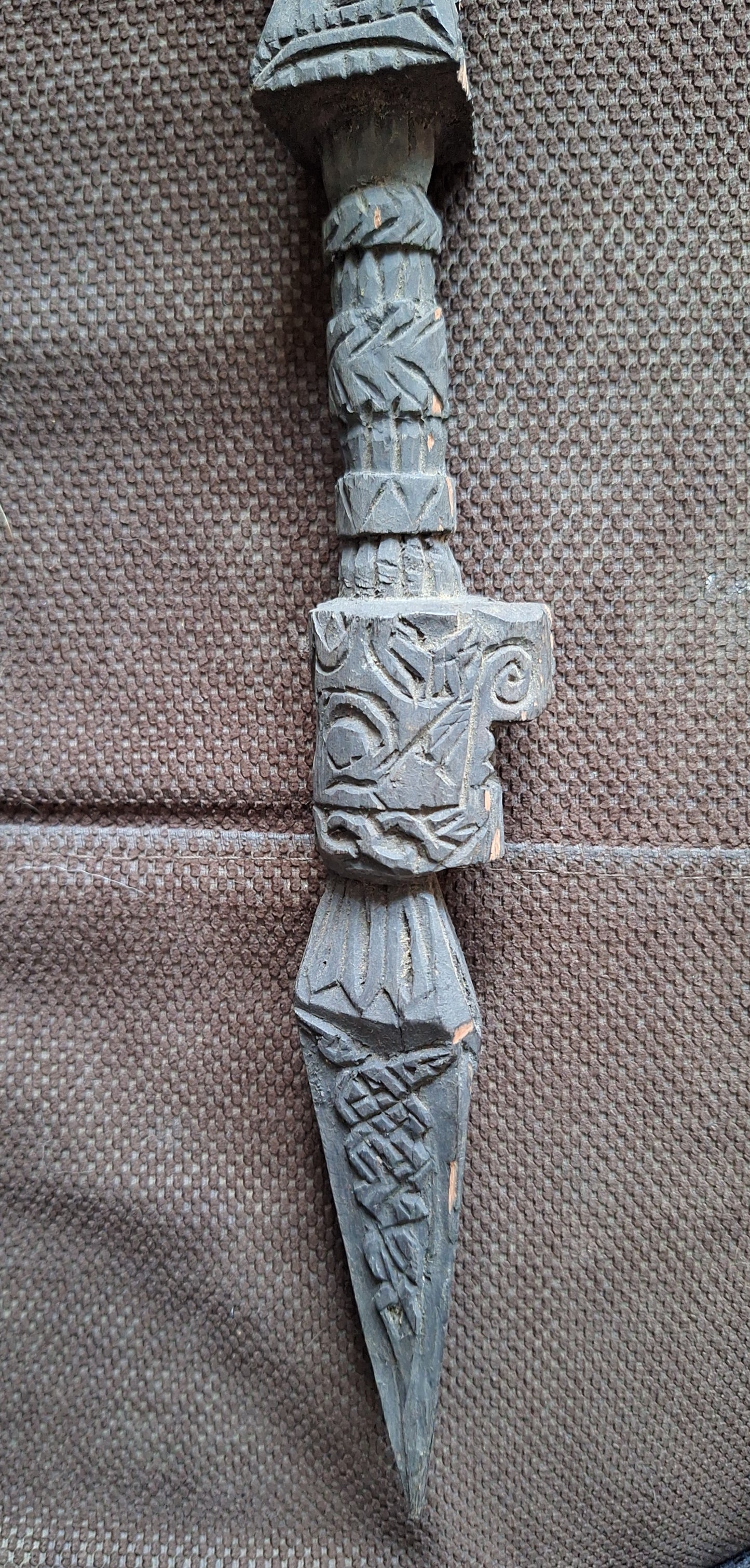 Antique wooden phurba #36