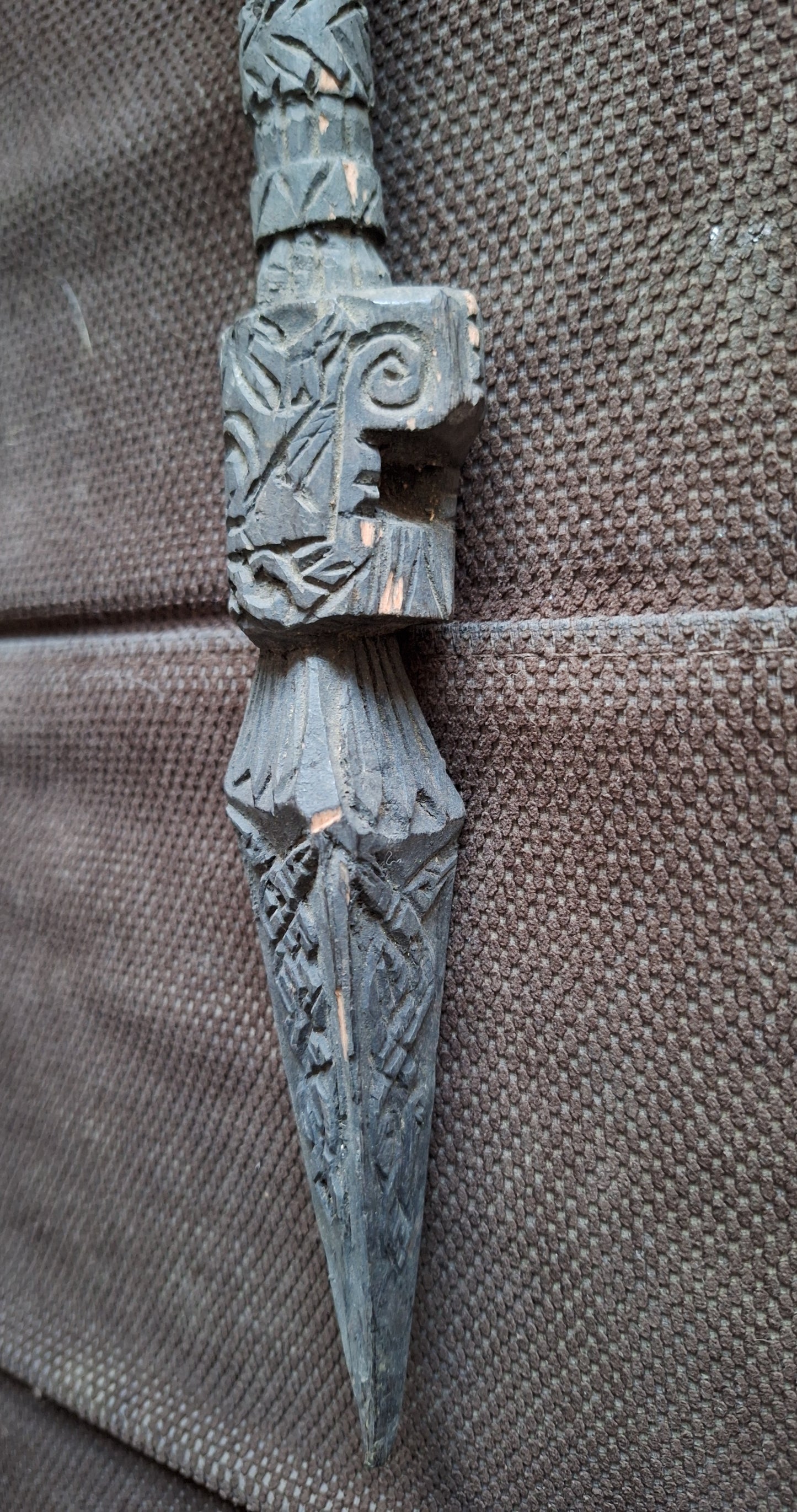 Antique wooden phurba #36