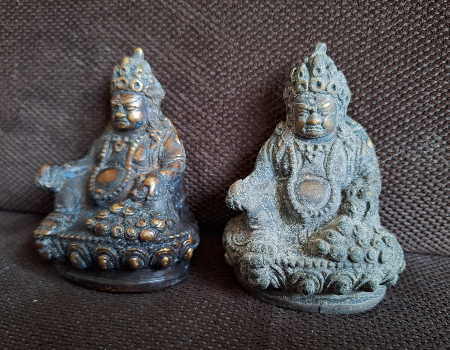 Vintage bronze Kubera statue