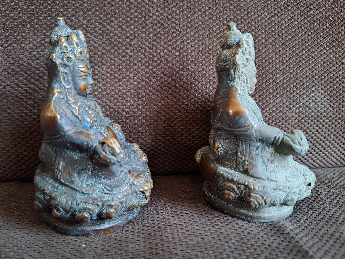 Vintage bronze Kubera statue