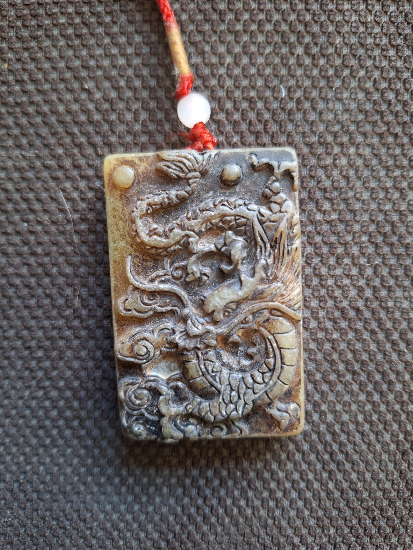 Vintage jade pendant Dragon