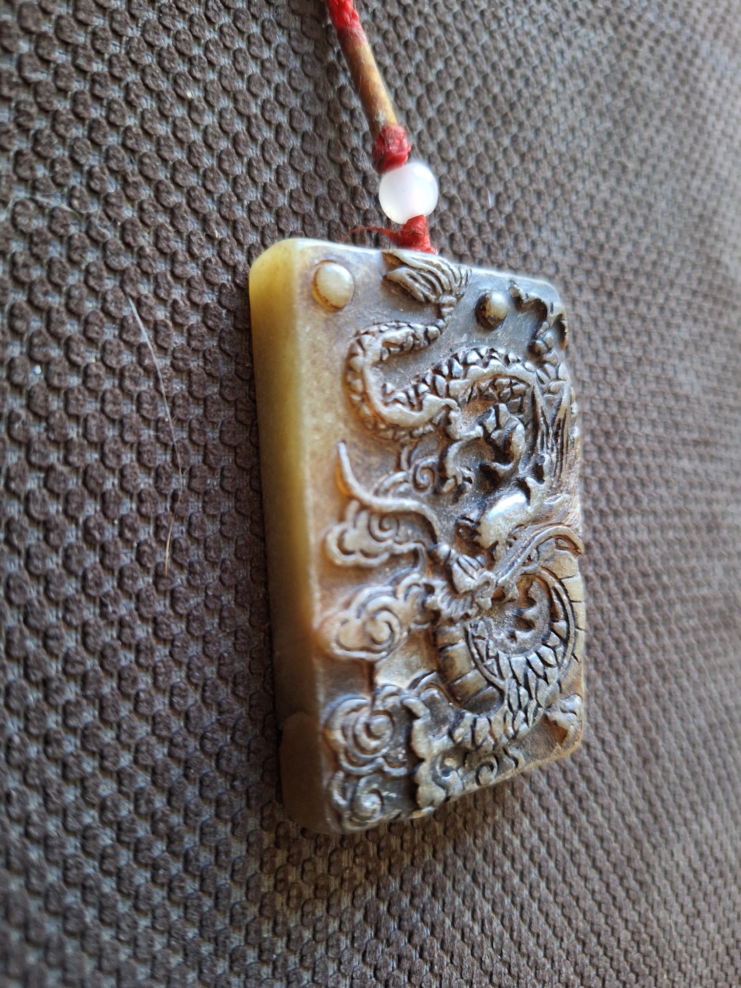 Vintage jade pendant Dragon