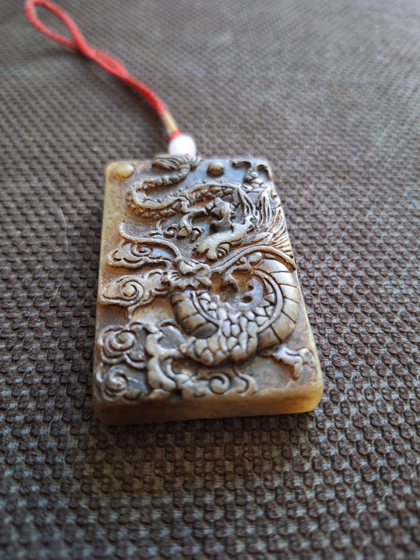 Vintage jade pendant Dragon