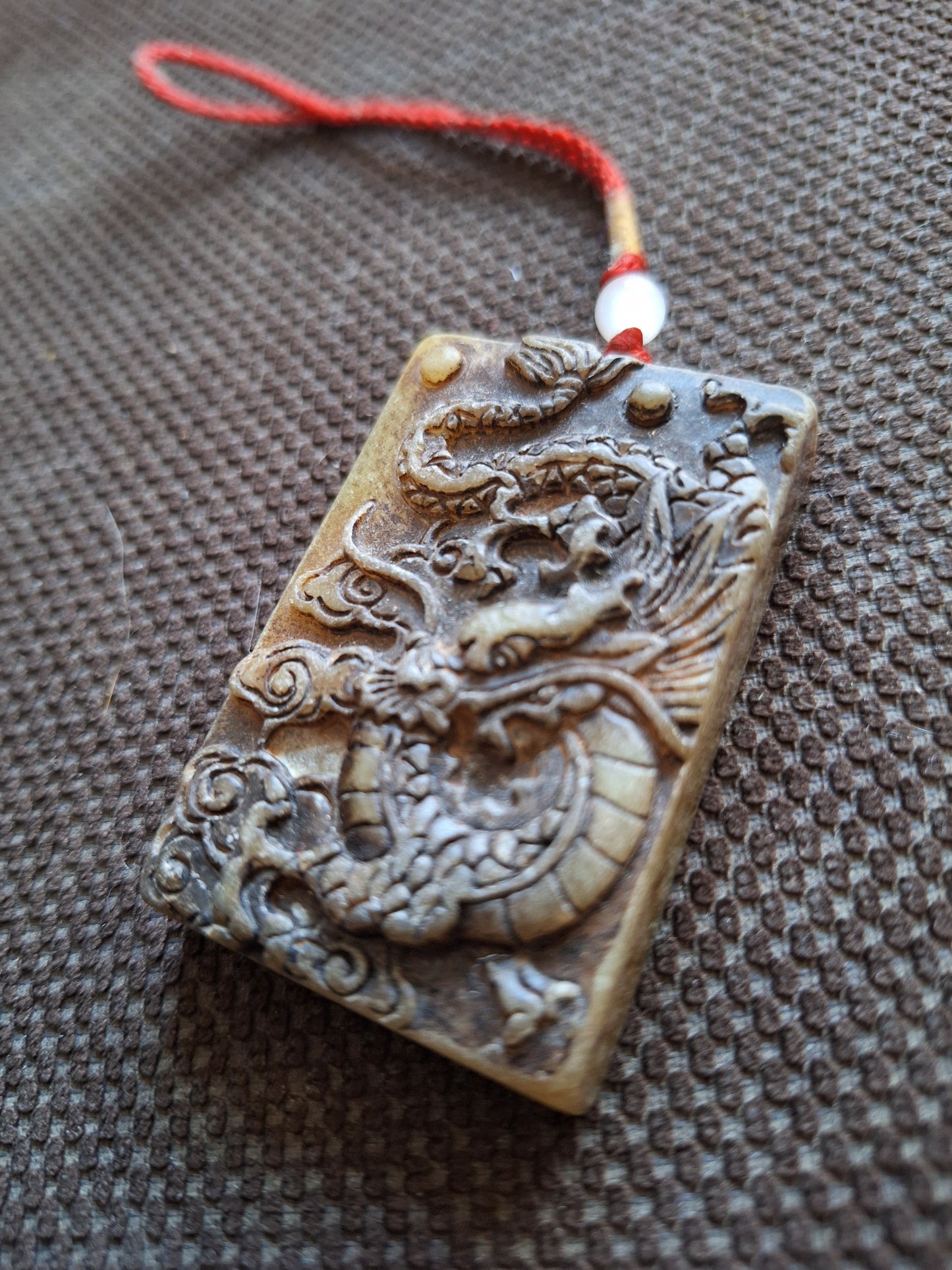 Vintage jade pendant Dragon