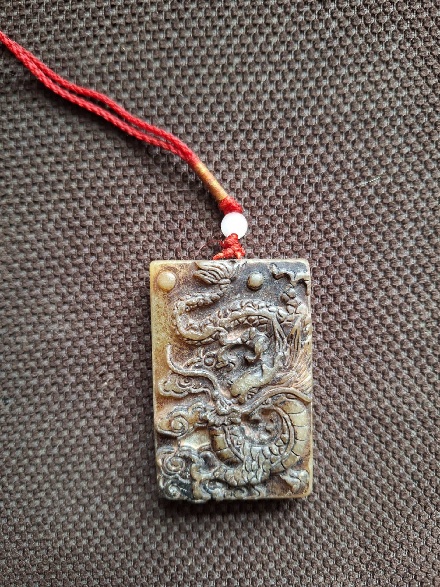 Vintage jade pendant Dragon