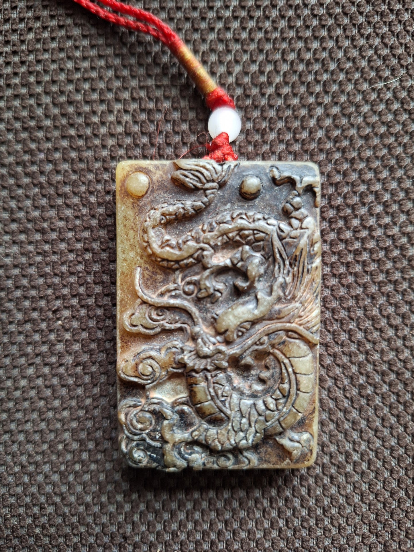 Vintage jade pendant Dragon
