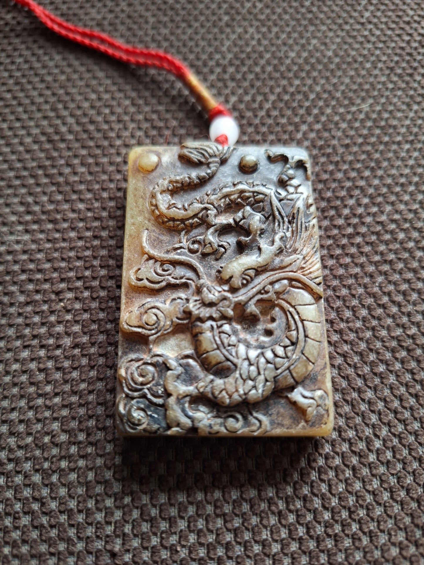 Vintage jade pendant Dragon