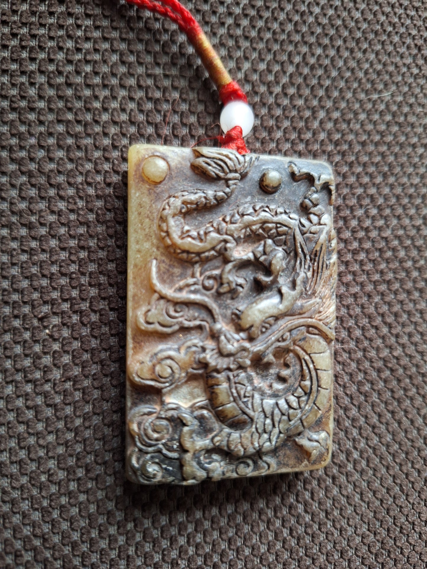 Vintage jade pendant Dragon