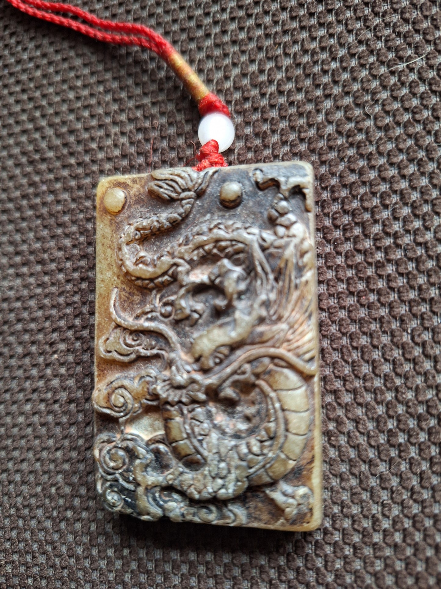 Vintage jade pendant Dragon