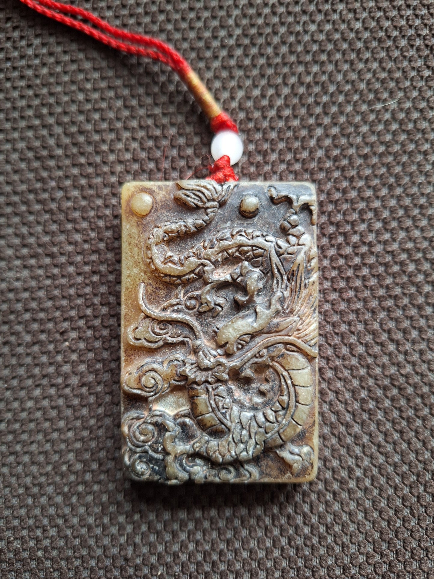 Vintage jade pendant Dragon