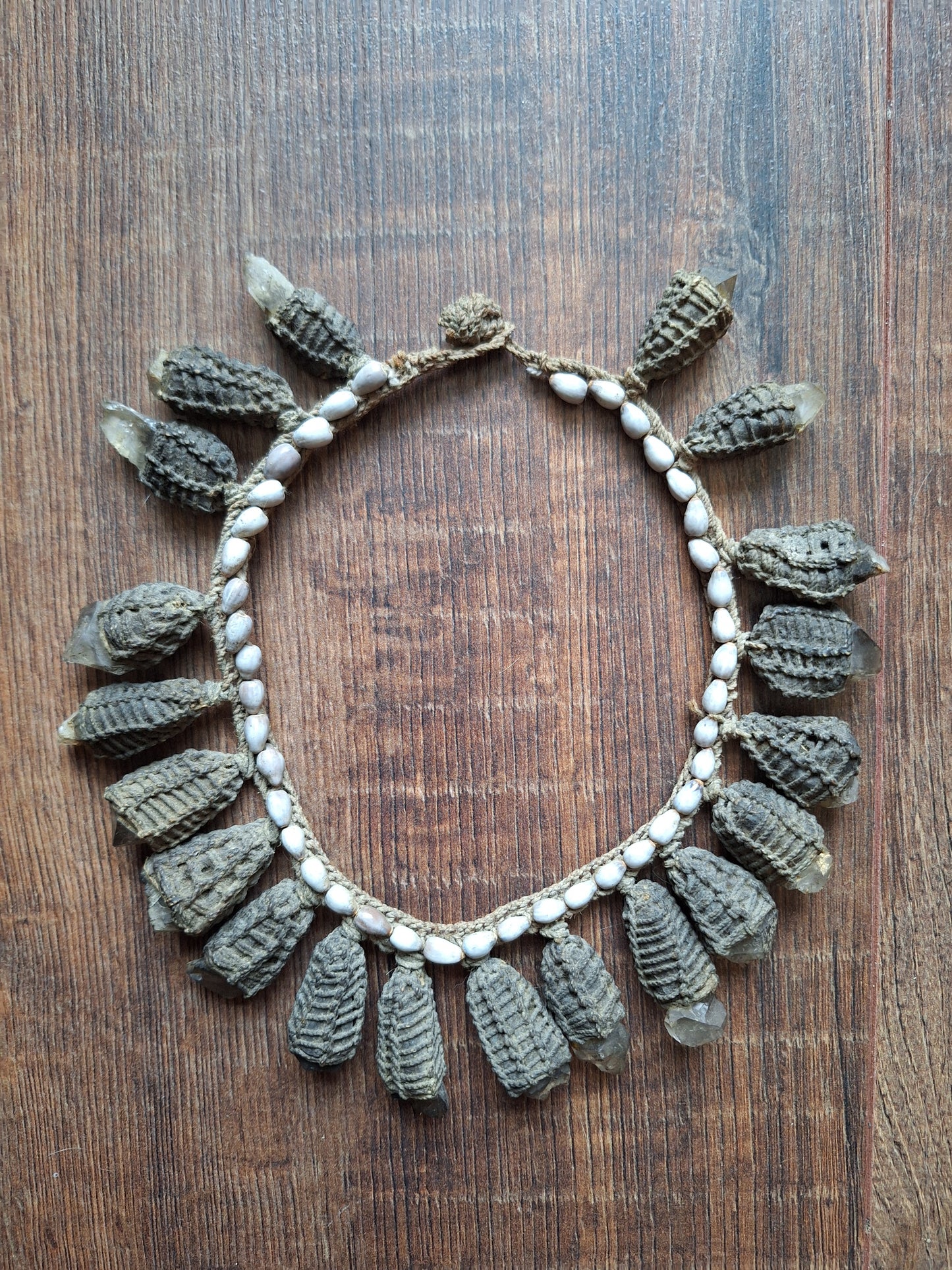Old Ifugao tribal crystal necklace