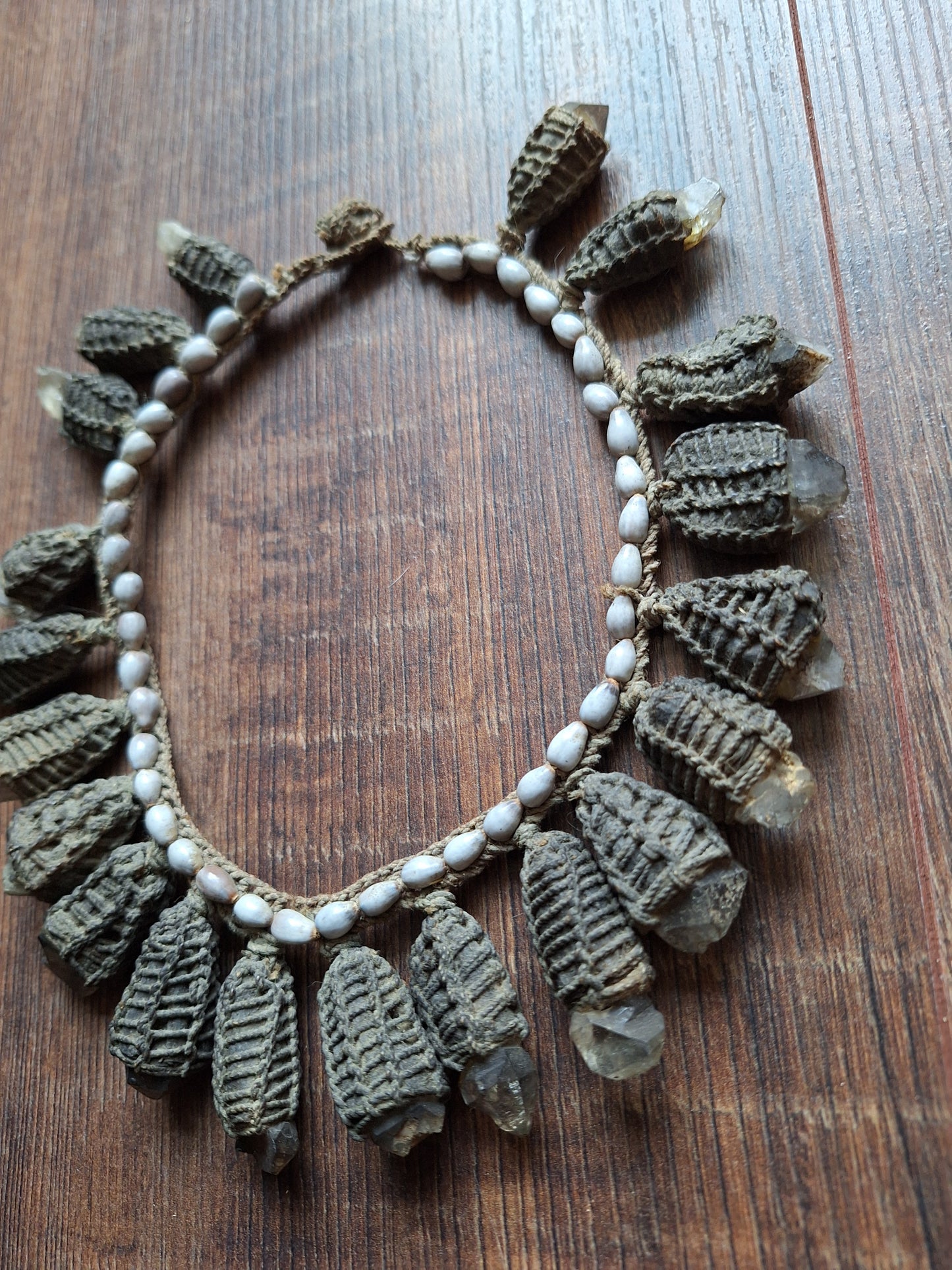 Old Ifugao tribal crystal necklace