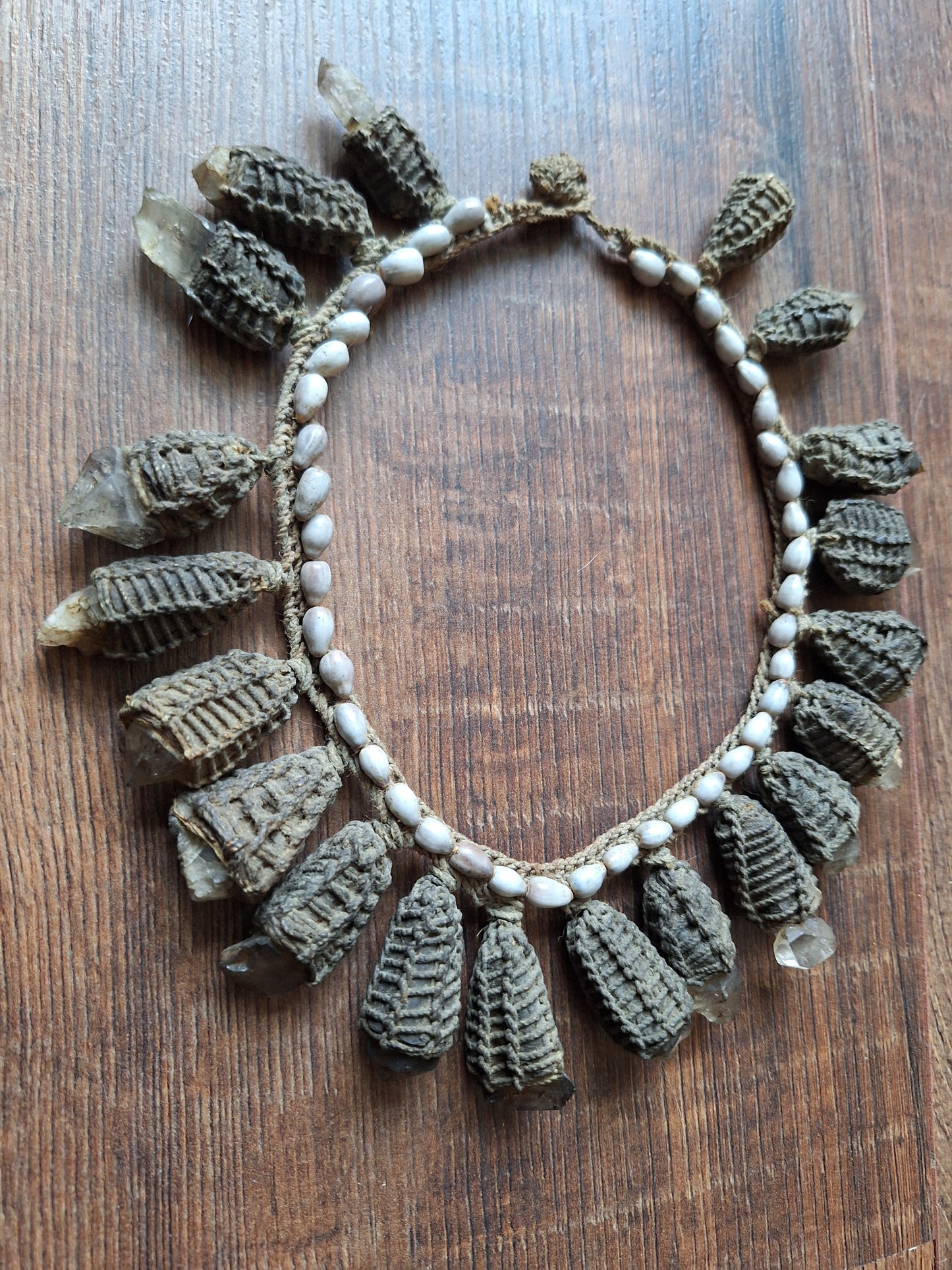 Old Ifugao tribal crystal necklace