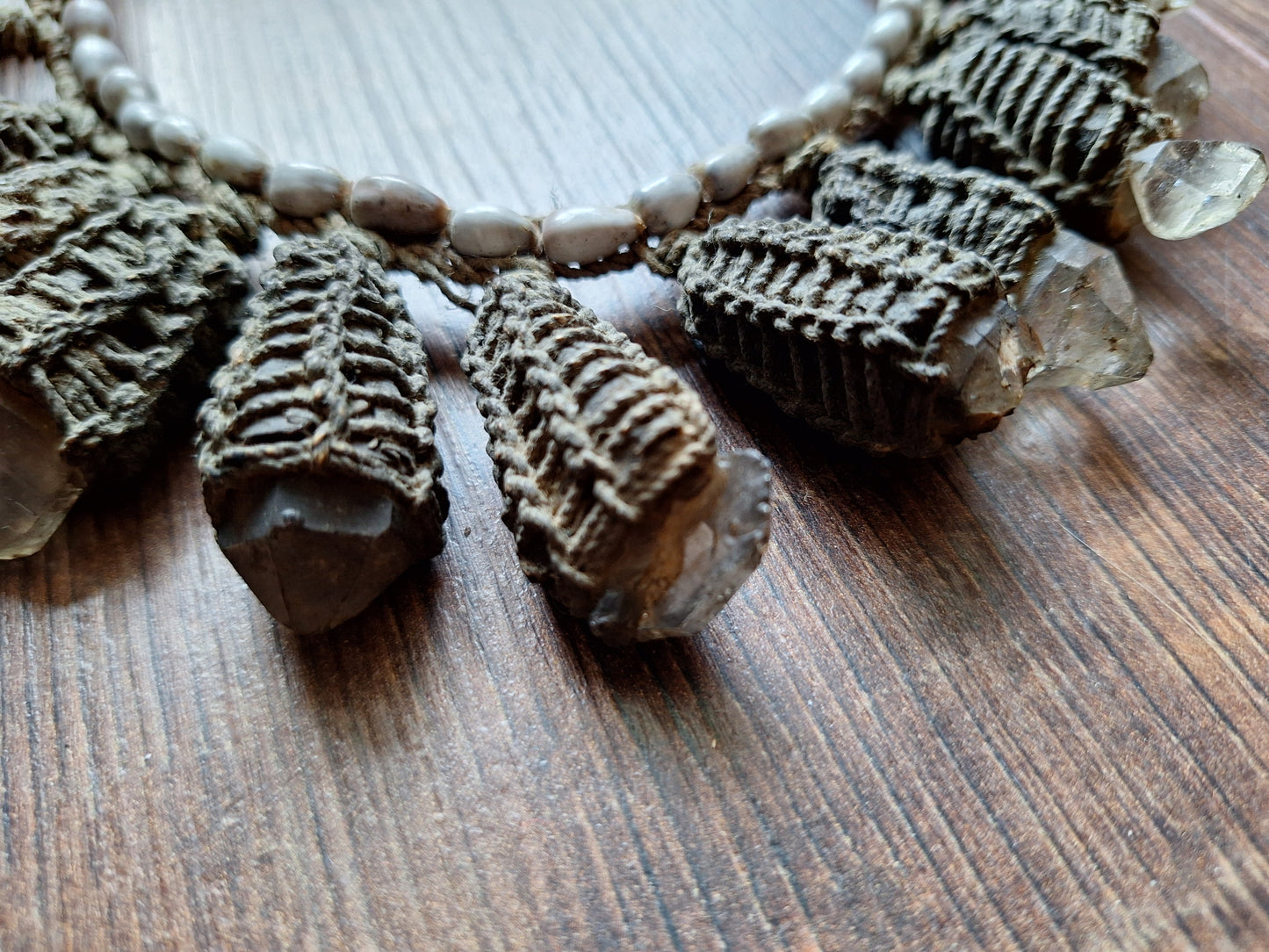 Old Ifugao tribal crystal necklace