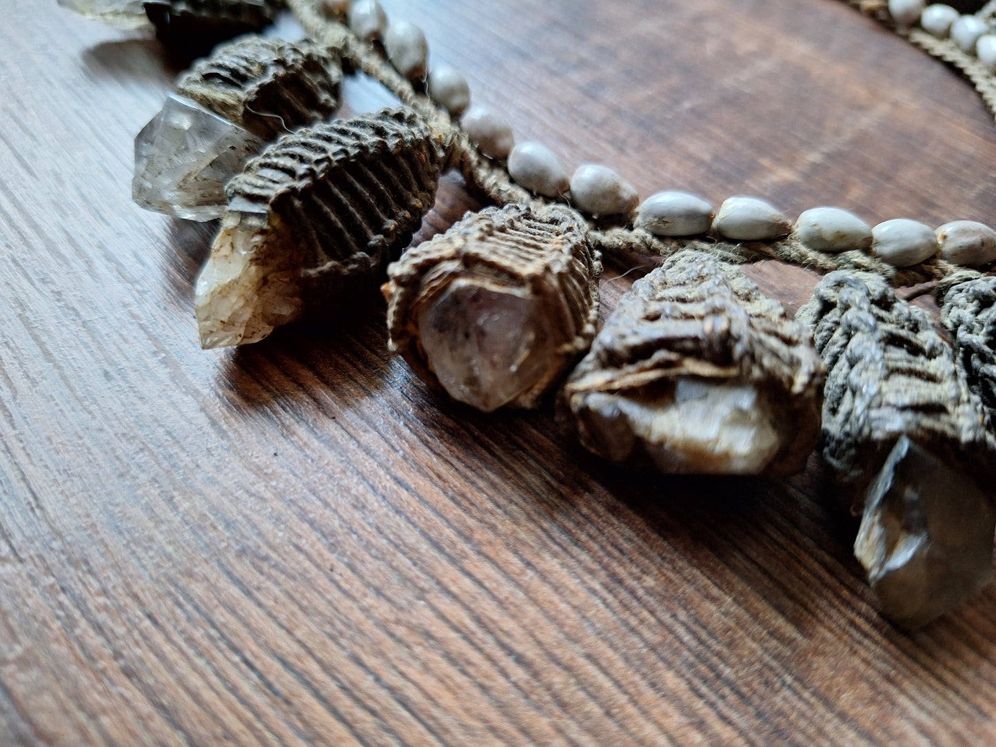 Old Ifugao tribal crystal necklace