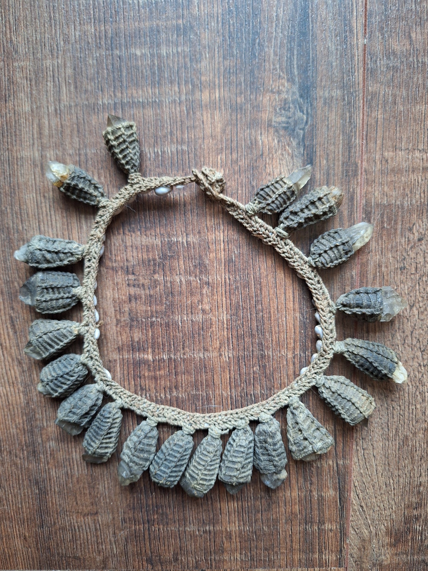 Old Ifugao tribal crystal necklace