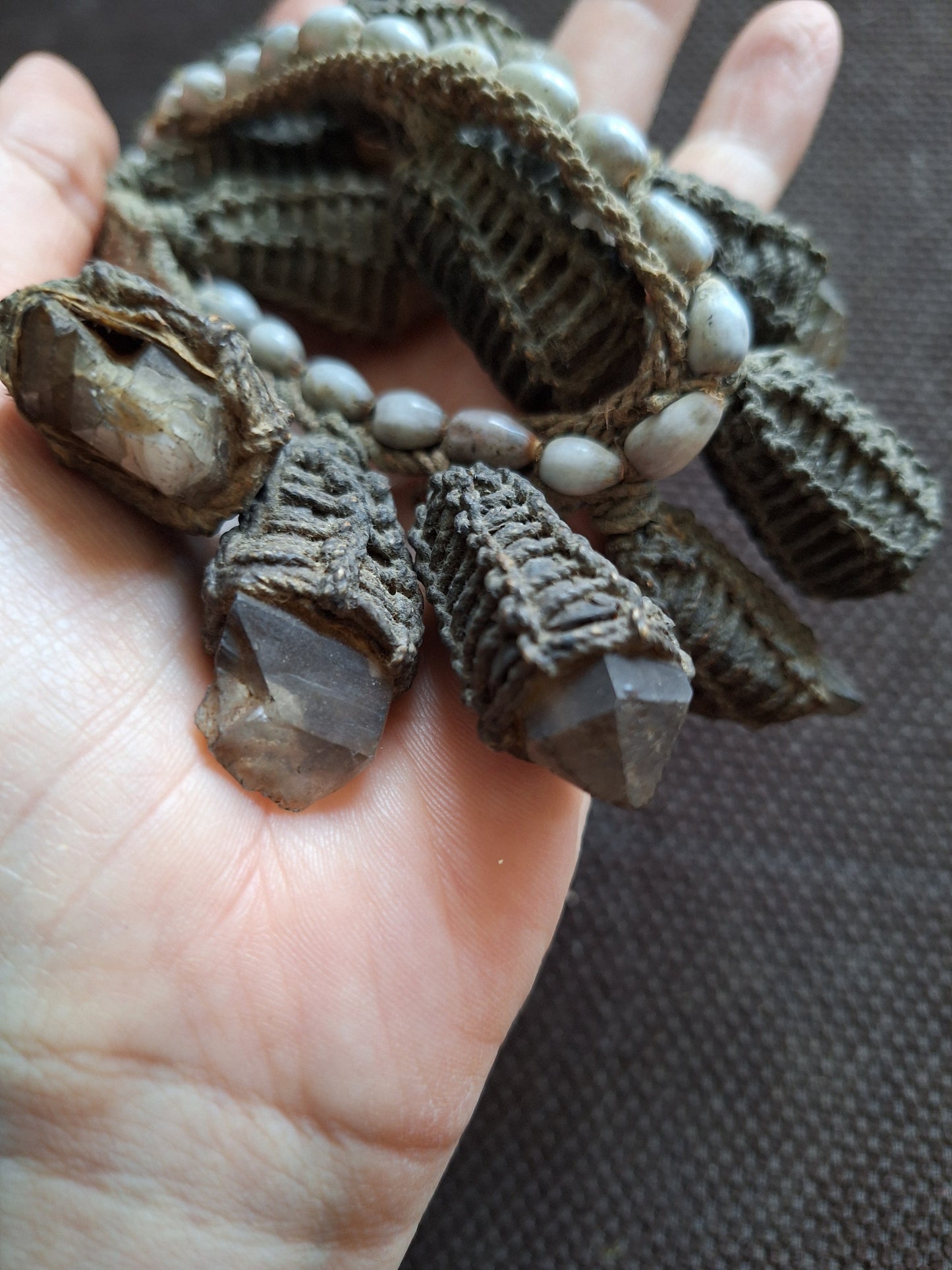 Old Ifugao tribal crystal necklace