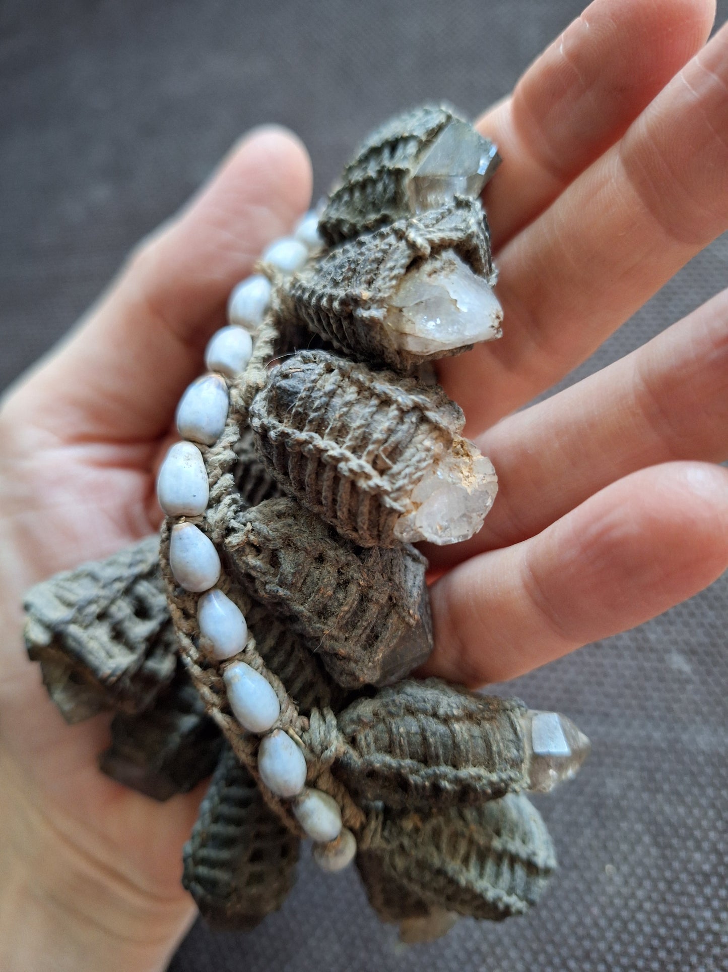 Old Ifugao tribal crystal necklace
