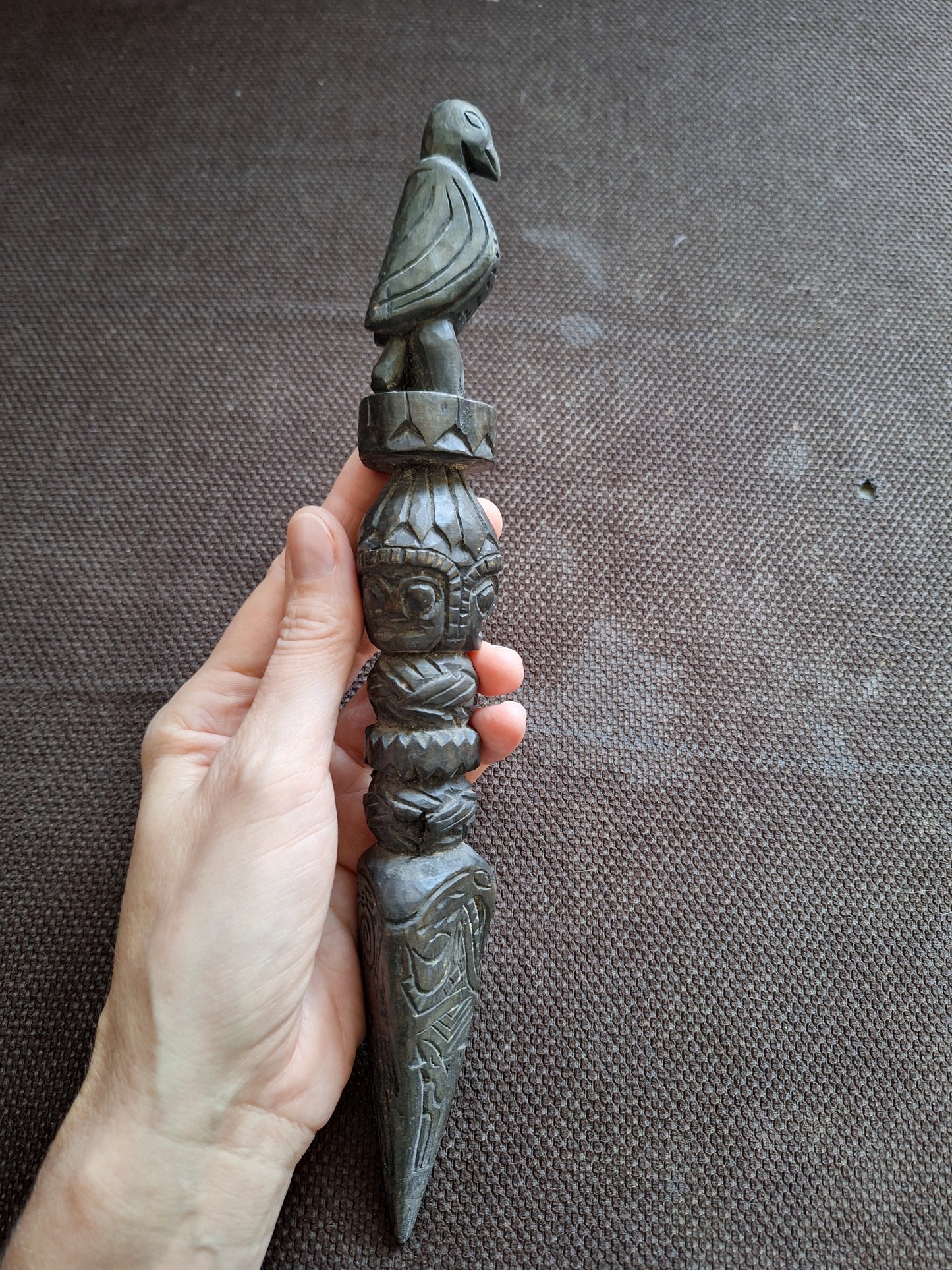 Antique wooden phurba #37