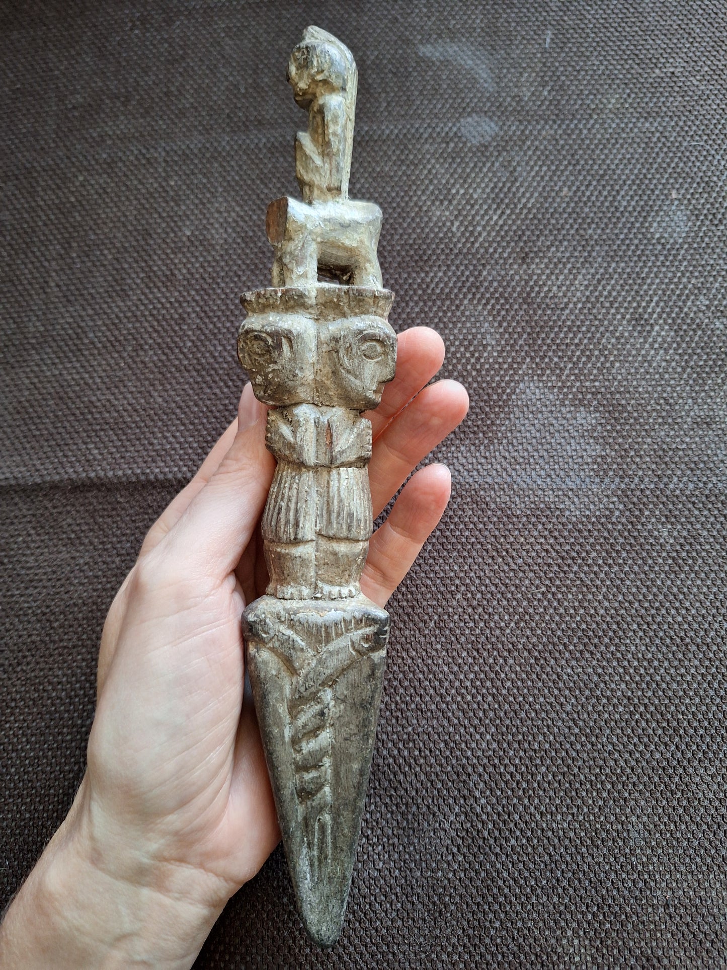Antique wooden phurba #38
