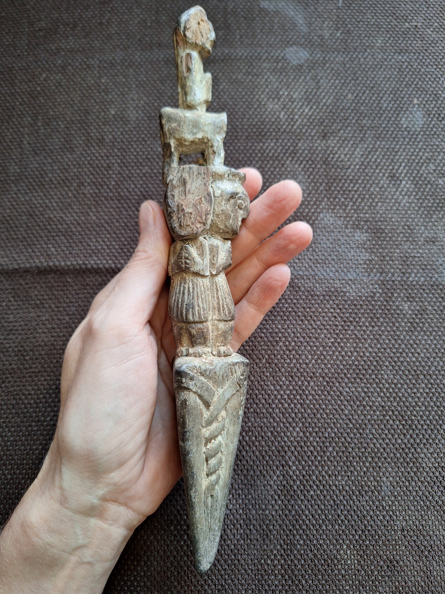 Antique wooden phurba #38