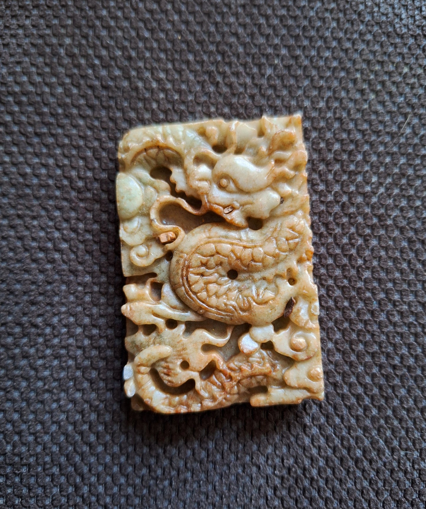 Vintage jade pendant Dragon
