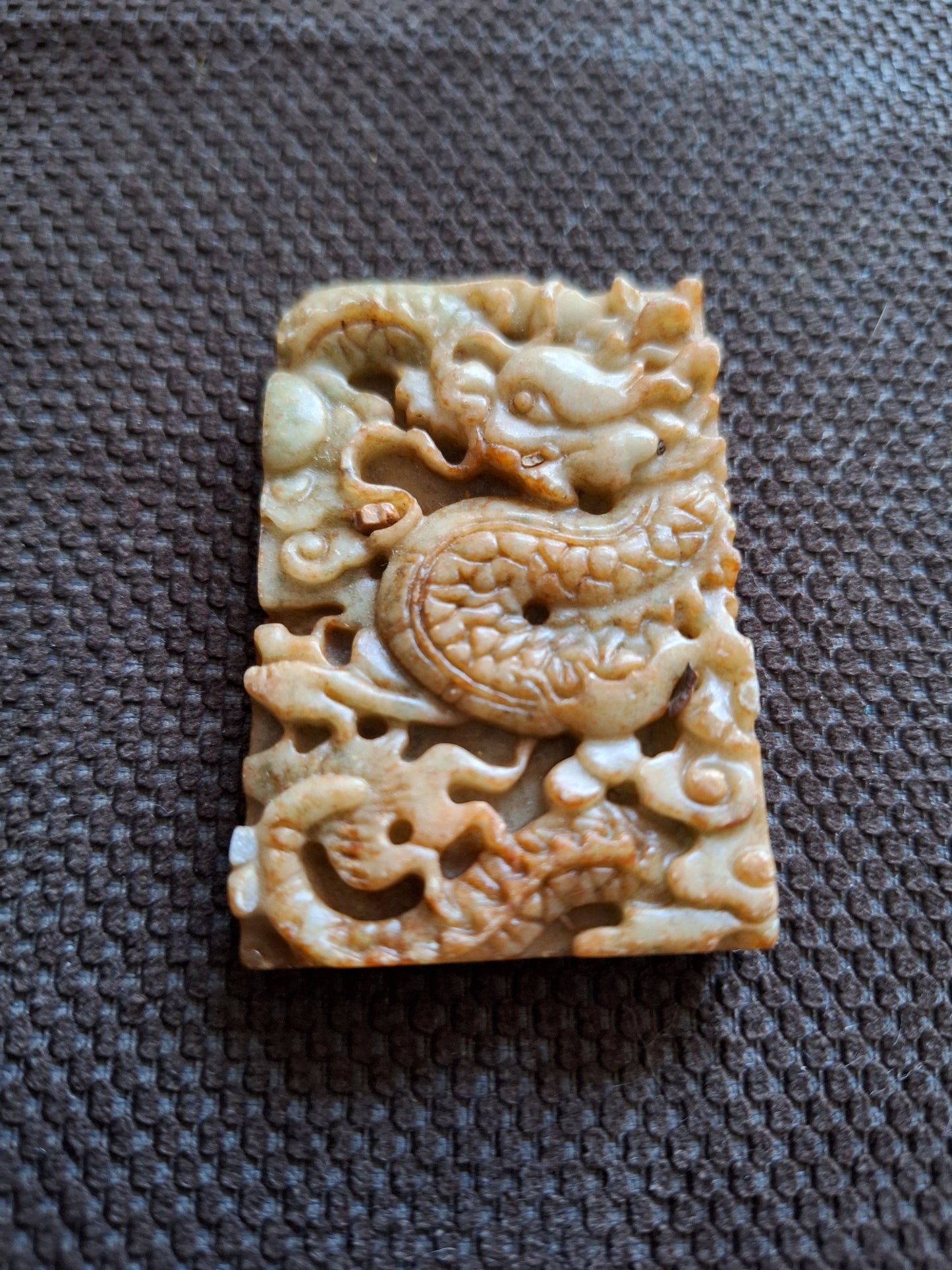 Vintage jade pendant Dragon